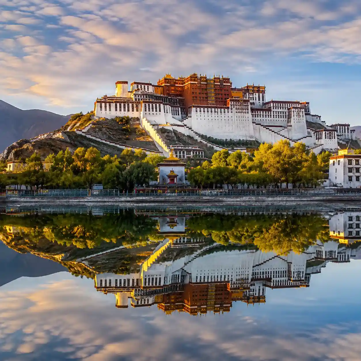 Potala Palace reflected in the water